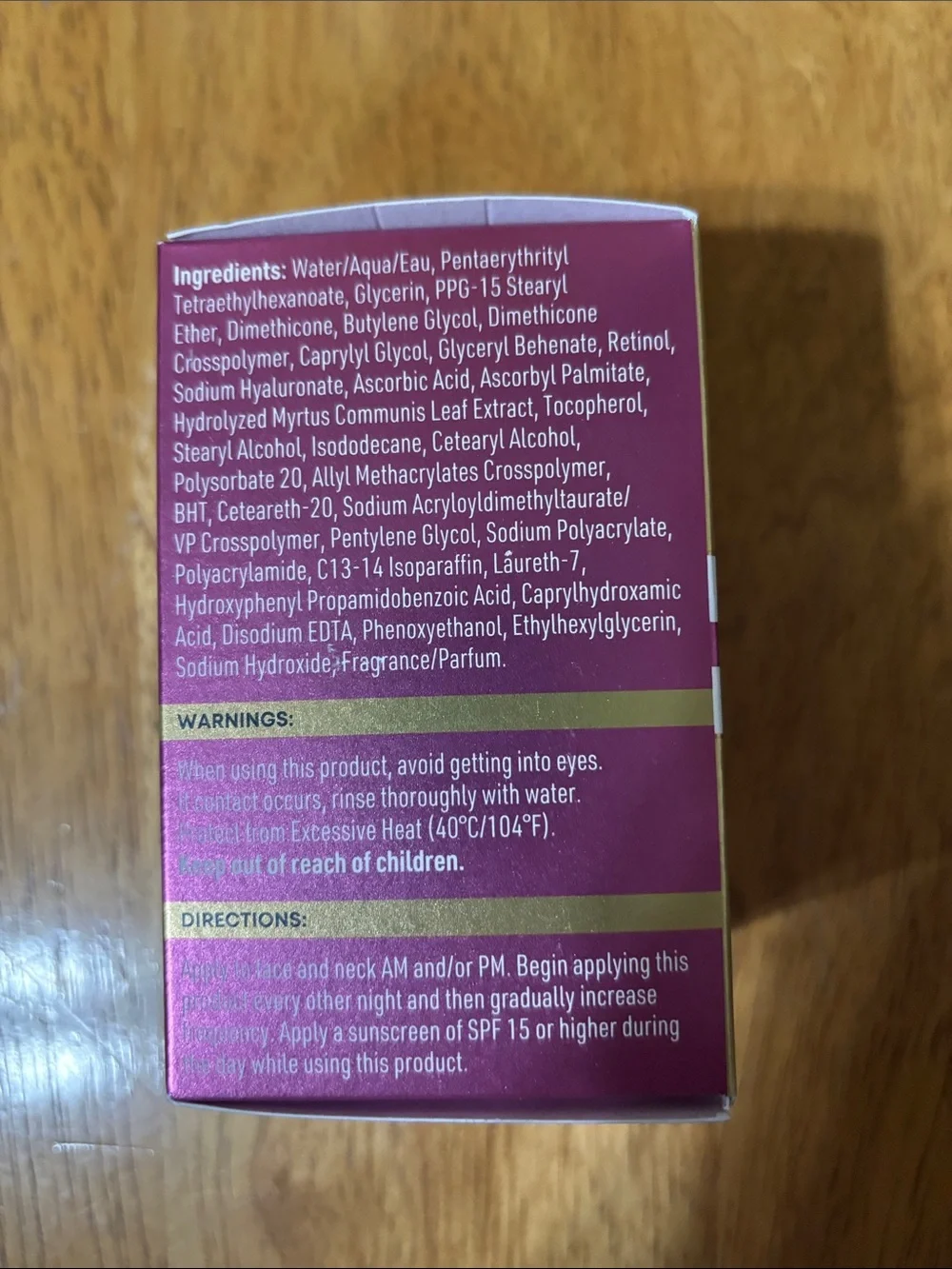 Retinol Correxion Line Smoothing Max Hydration Cream - Gold & White